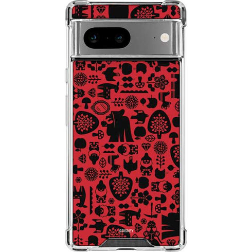 Disney Snow White Icon Pattern Google Pixel 8a Clear Case